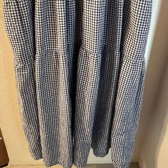 Old Navy Blue and White Gingham Maxi Dress and Bow - Picture 8 of 9